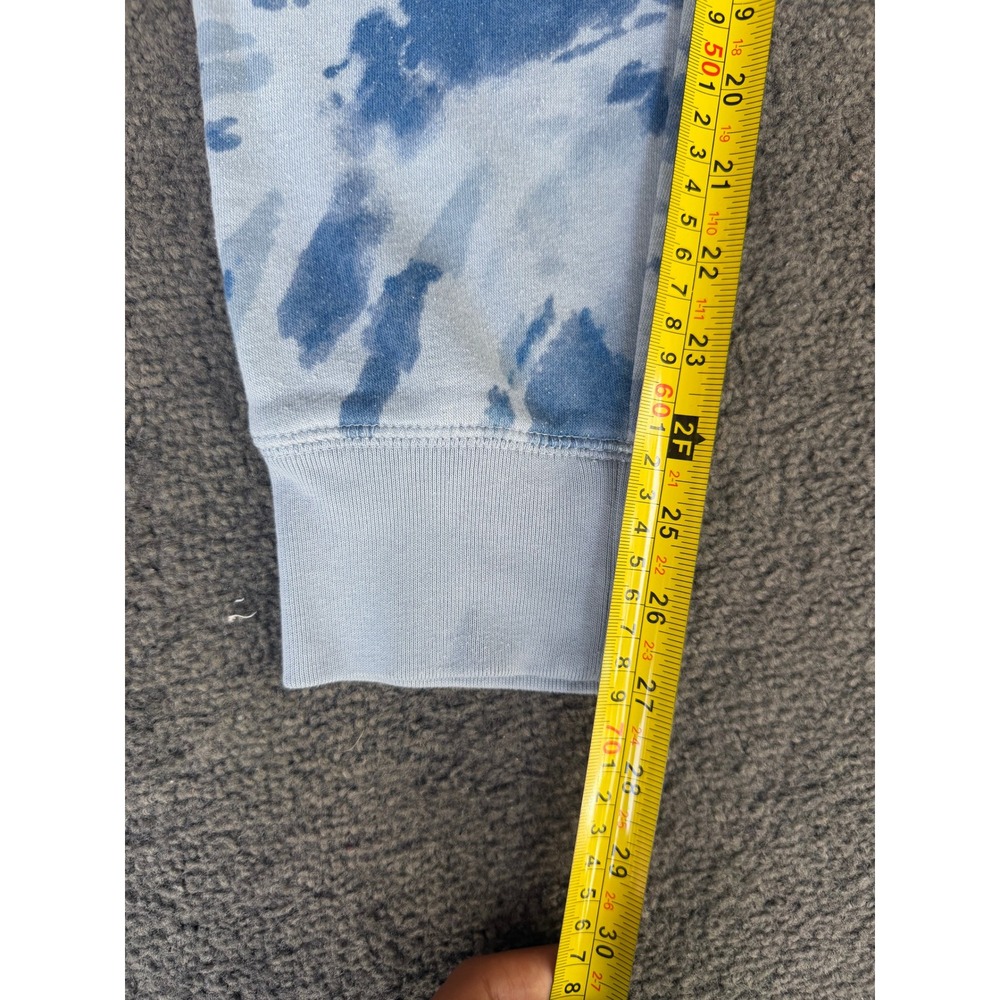 Gap Logo Tie Dye Fleece Joggers Blue White Sweatpants Medium - Picture 4 of 8